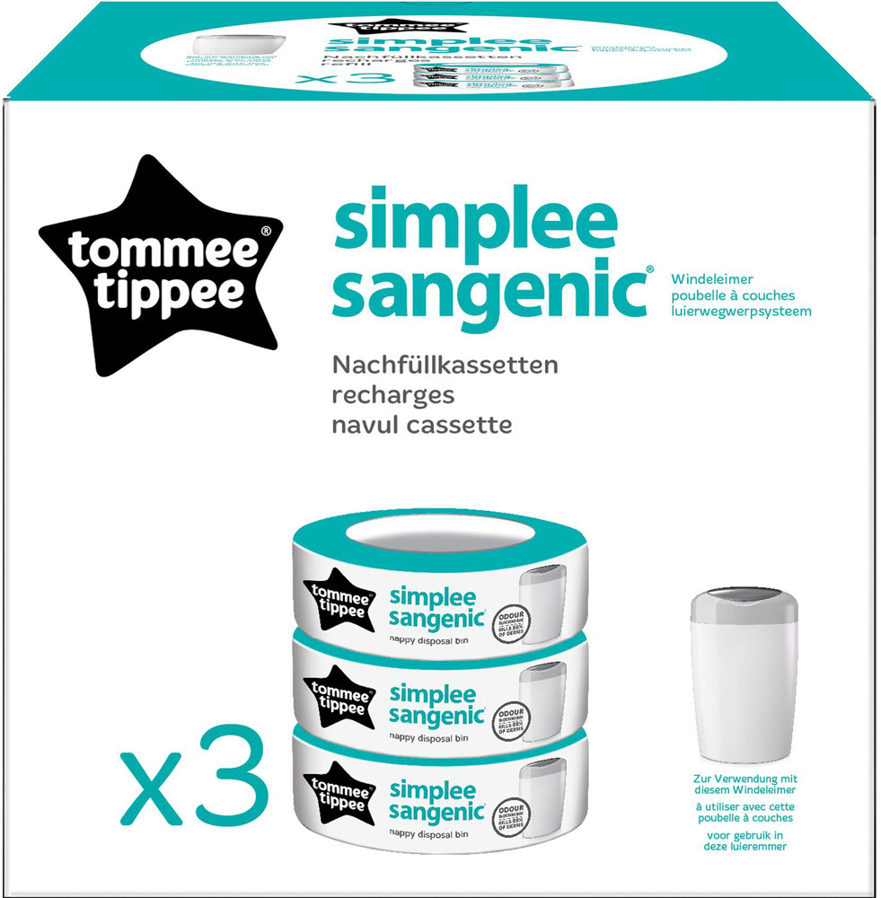 Sangenic Simple Nachfüllkassetten 3 Ricariche