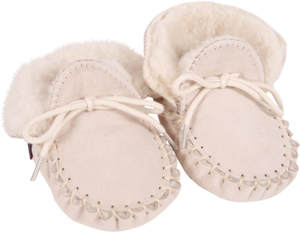 Kaiser Lammfell Babyschuh - MOKASSIN 16 cremweiß