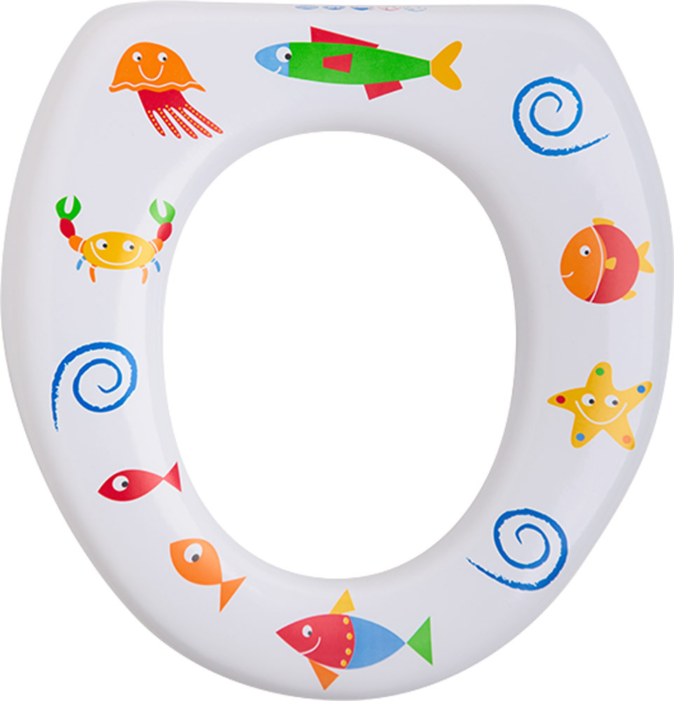 Rotho Babydesign Soft WC Sitz gepolsteter Sitz, Seaworld Motiv (20431 0001 BQ)