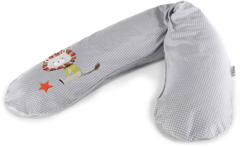 Theraline Original Stillkissen Bezug Applikation grau, Applikation Löwe