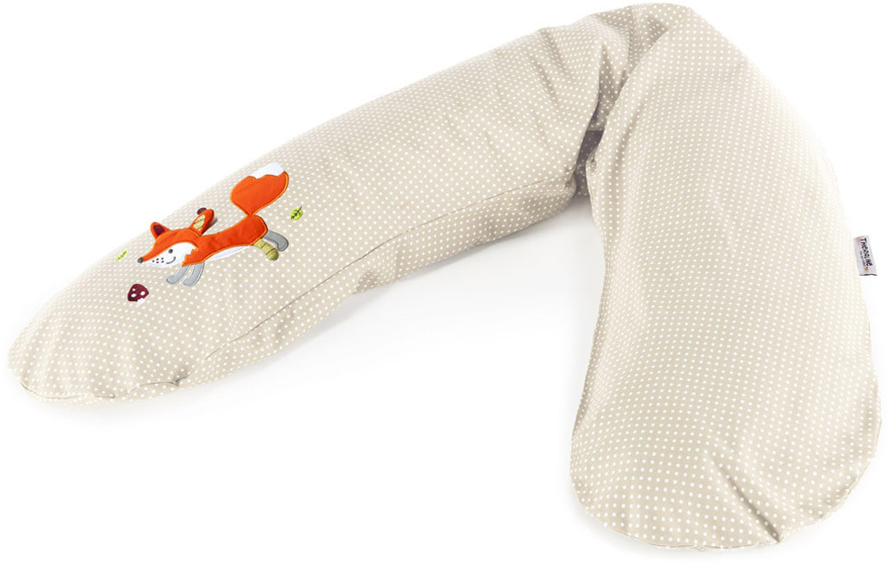 Theraline Original Stillkissen Bezug Applikation beige, Applikation Fuchs