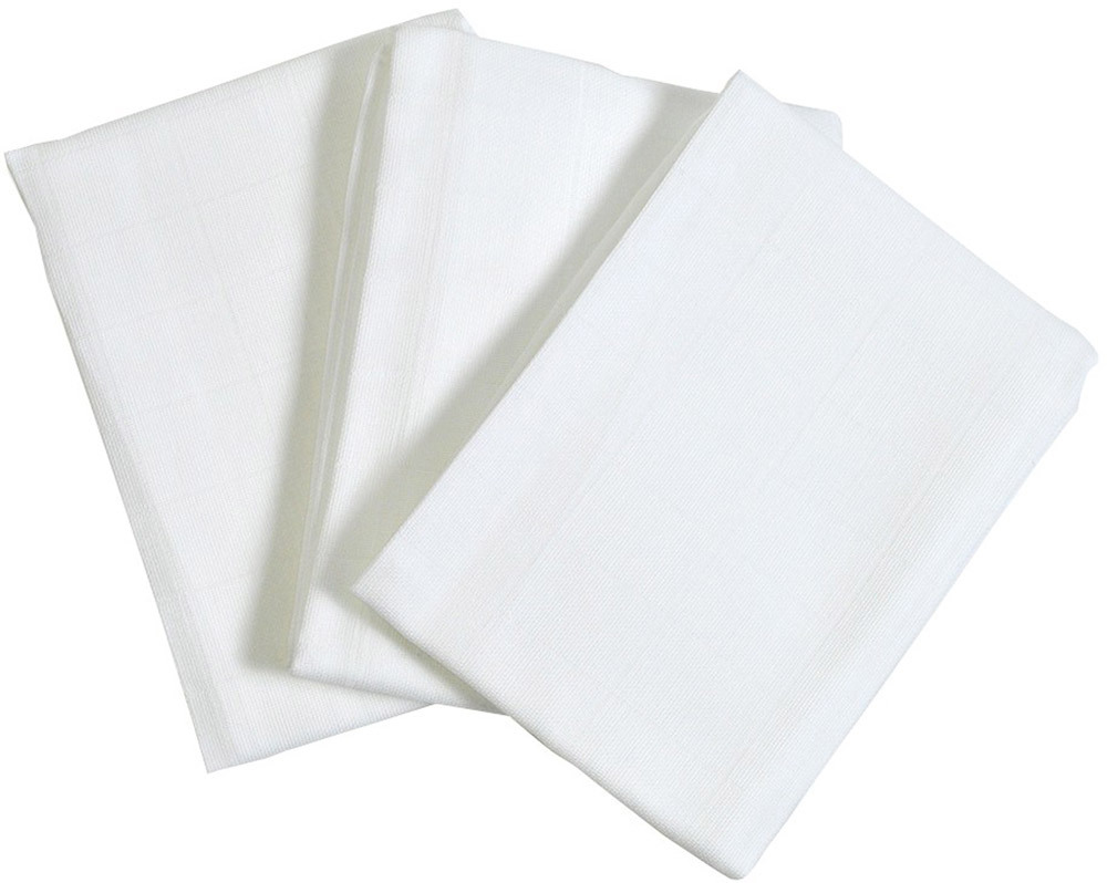 Odenwälder Mullwindeln 3er Pack 80 x 80 cm weiß