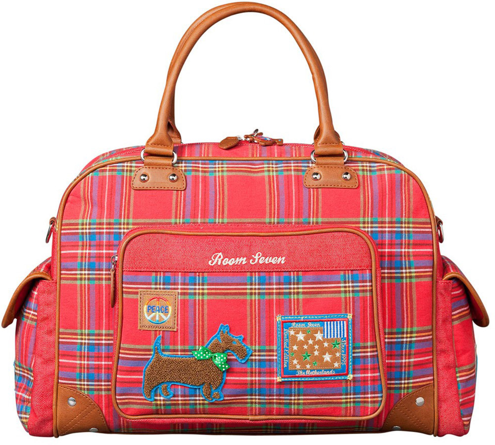 Room Seven Diaperbag Girls Wickeltasche Red Tartan Scotty (F127004)