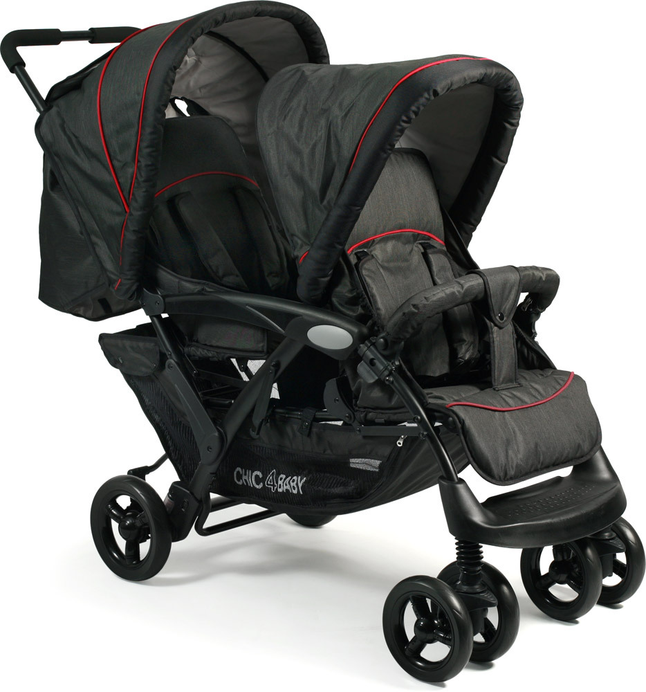 Chic4Baby Geschwisterwagen Duo Jeans Black (274 20)