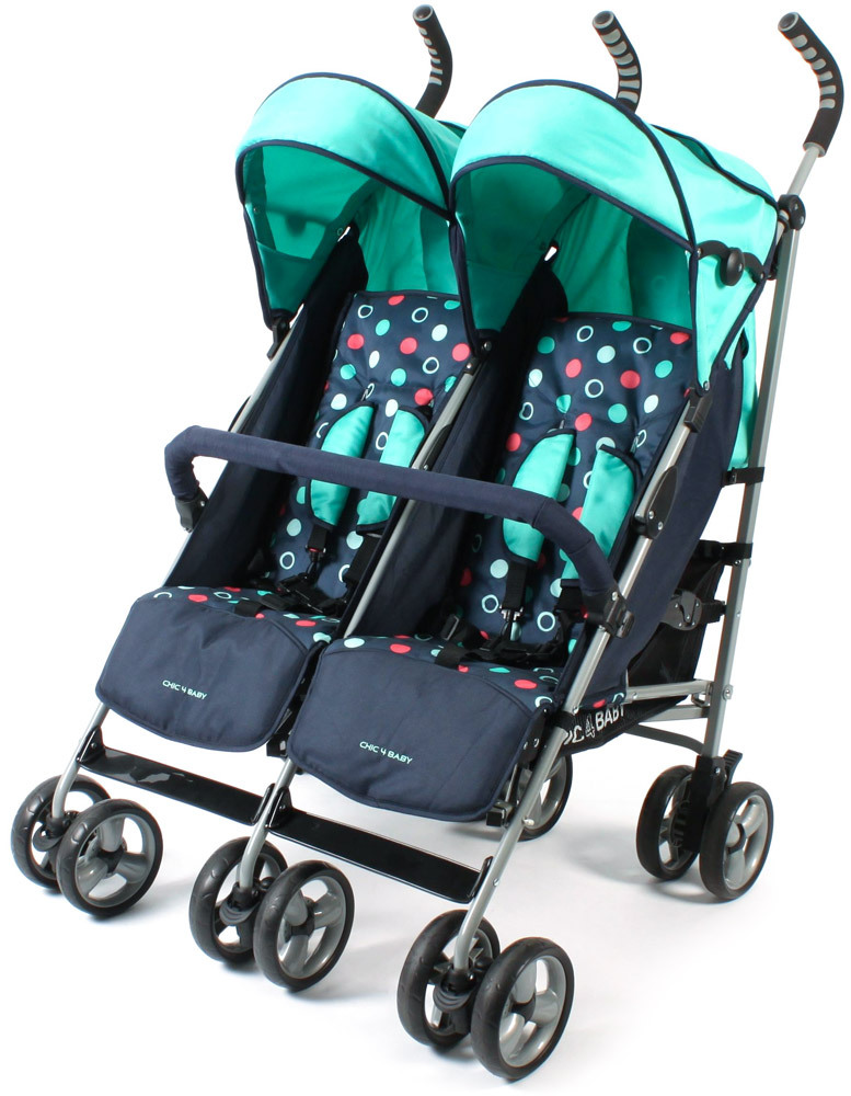 Chic4Baby Zwillingsbuggy Menta