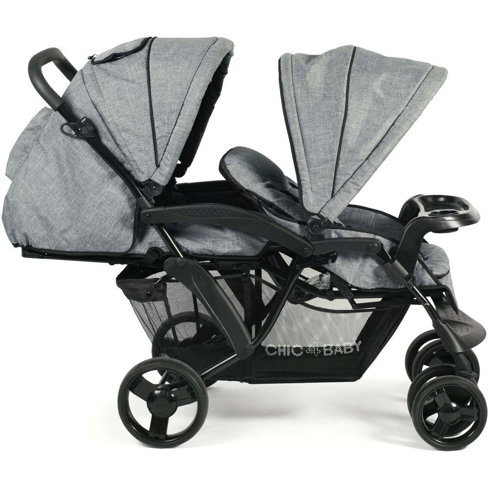 Chic4Baby Geschwisterwagen DOPPIO Jeans blue