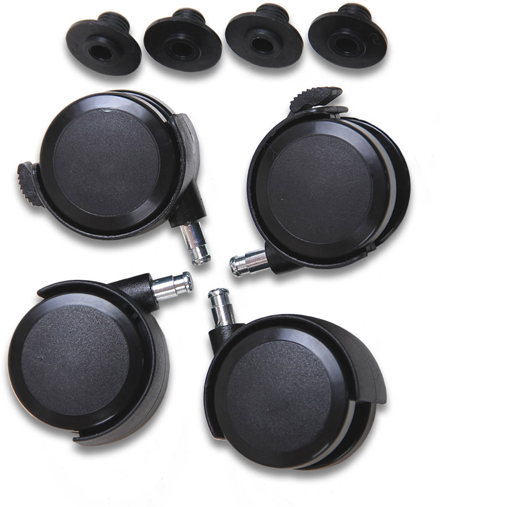 babybay® Rollensatz für Beistellbett 4 Rollen für Parkett, schwarz, passend für Mini/Midi, Original, Maxi, Boxspring