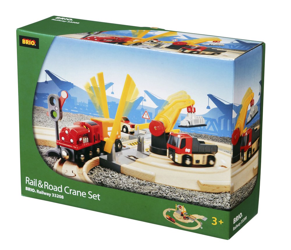 BRIO Strassen u. Schienen Kran Set Straßen u. Schienen Kran Set (33208000)