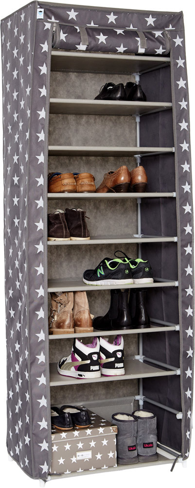 STORE IT Schuhschrank grau mit weißen Sternen