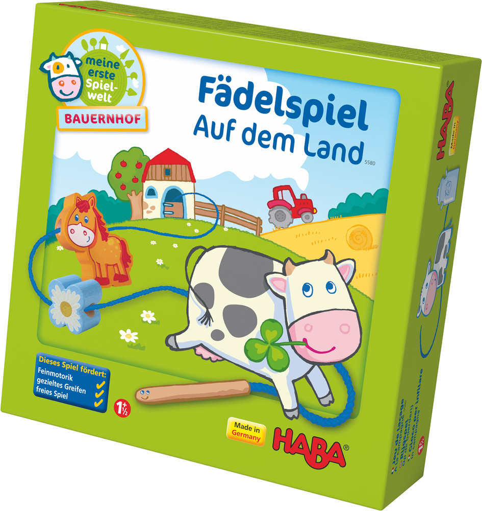 HABA Meine erste Spielwelt Bauernhof – Fädelspiel Auf dem Land Meine erste Spielwelt Bauernhof – Fädelspiel Auf dem Land (5580)
