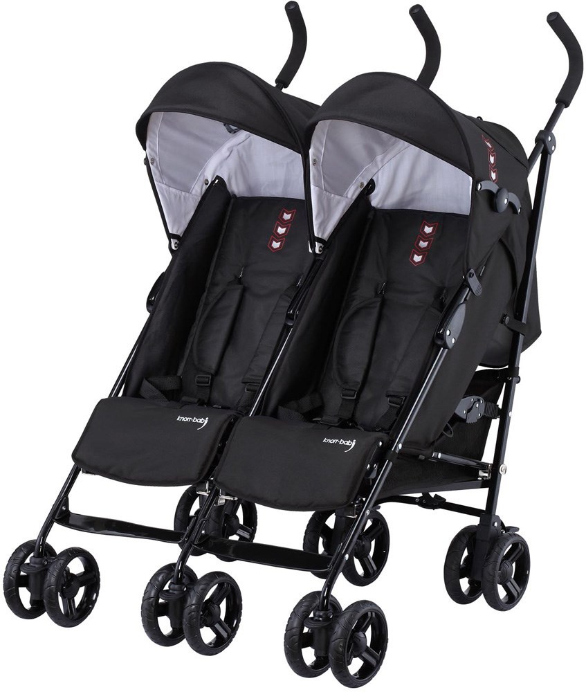 Knorr-Baby Zwillingswagen Side by Side schwarz (832100)