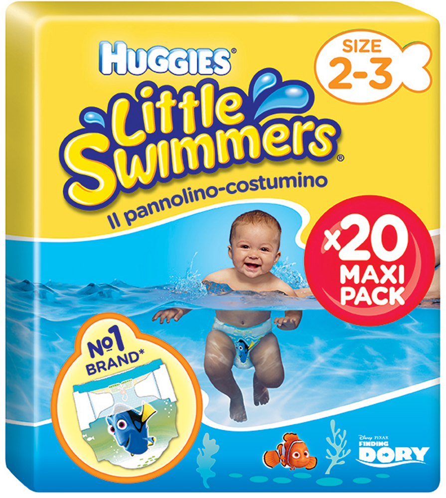 Huggies Little Swimmers Größe 2-3 Taglia S, 3-8 Kg, Pacco Doppio (20 mutandine)