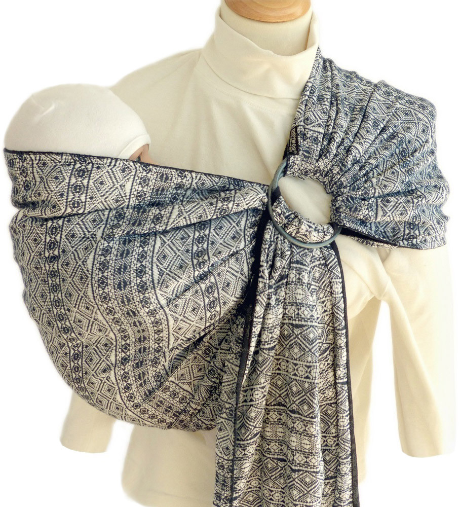 DIDYMOS Tragetuch DidySling Prima tiefblau-weiß Größe 1R Prima tiefblau-weiß (21195)