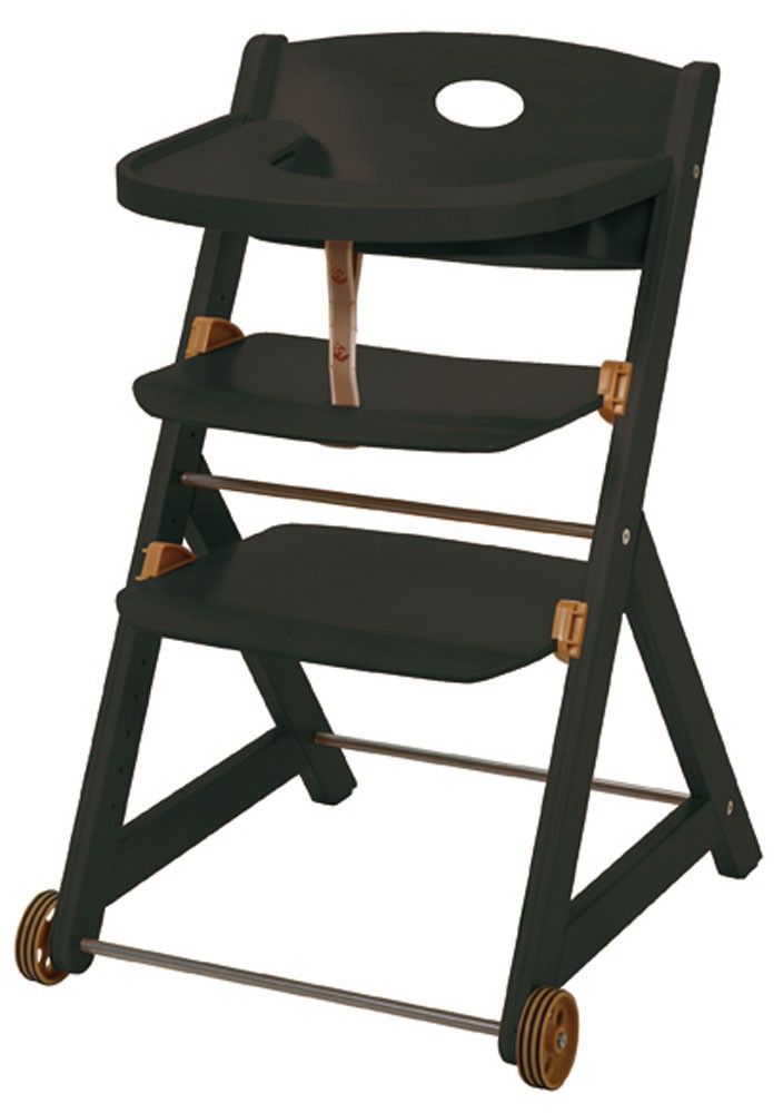 roba Treppenhochstuhl Joker Treppenhochstuhl „Joker“, schwarz lackiert + gratis Sitzverkleinerer