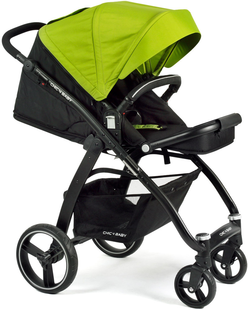 Chic4Baby Kombikinderwagen VOLARE Grün-schwarz