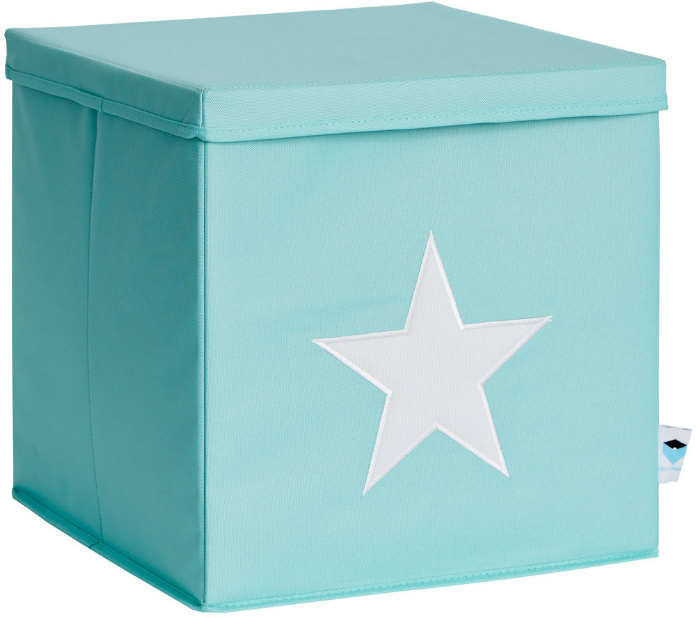 STORE IT Ordnungsbox mit Deckel Stern mint mit weißem Stern